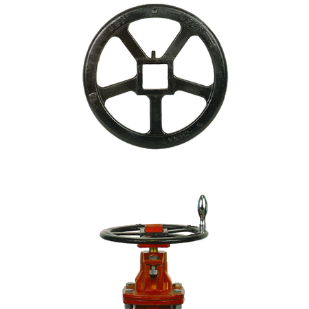 Handwheel for 2" Square Operating Nut image on top of valve