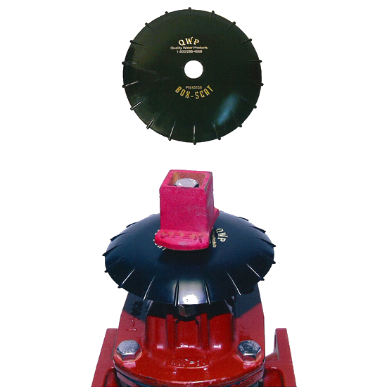 Box Seat with QWP Logo on Red Valve
