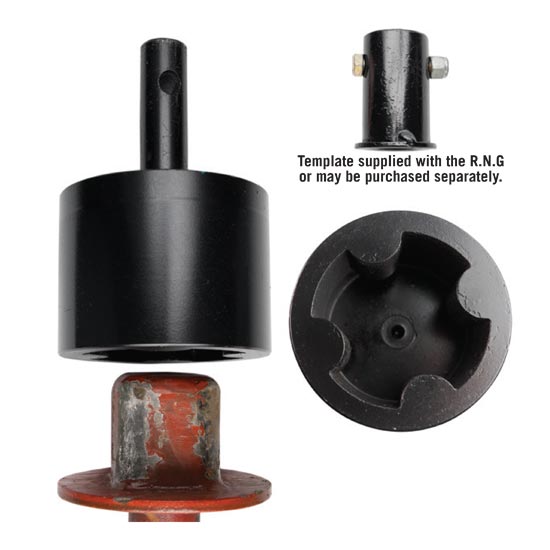 Close up of Rounded Nut Grabber From Different Angles With Label of Template 