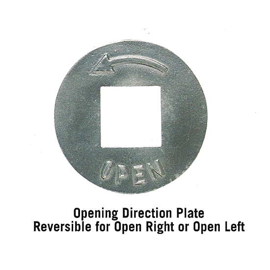 Opening Direction Plate w/ Labels