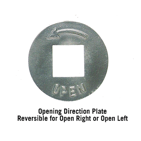 Opening Direction Plate w/ Labels