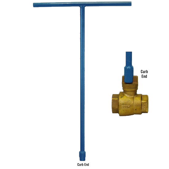 18" T Handle Service Box Wrenches Curb End w/Text