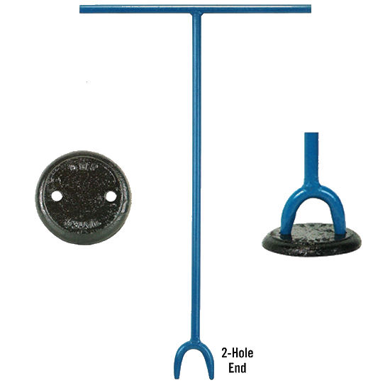 18" T-Handle Service Box Wrench 2-Hole End w/Text