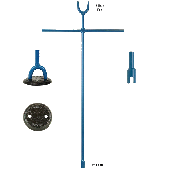 Rod x 2-Hole SB Wrench with Extended Shaft w/Text
