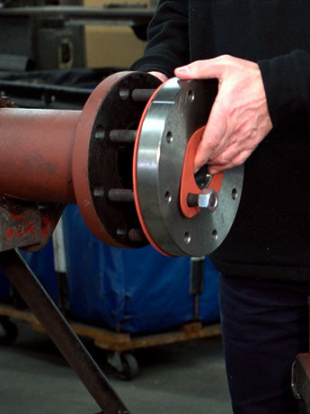 Space Saver Flange Product Being Installed